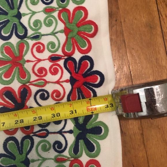 Mod 60s Mock Neck Retro Mini Dress with Floral Design - Picture 5 of 6